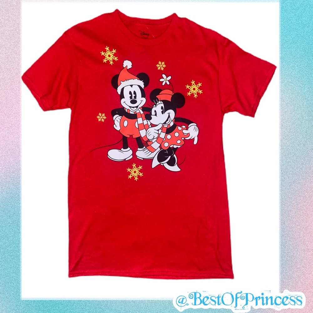 Mickey and Minnie Mouse Disney Christmas Shirt NWT